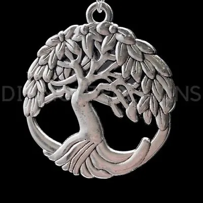 £3.59 • Buy 10 Pcs 34mm Tibetan Silver Tree Of Life Charms Pendant Nature Pagan Wiccan A149
