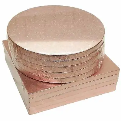 Rose Gold Cake Drum Board Round / Square Boards Single / Pack - Free Delivery • £3.40