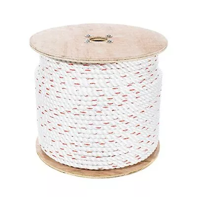Poly Dacron Rope 1/2 Inch 25 Feet Twisted 3 Strand Line - Marine Commercial A... • $28.90