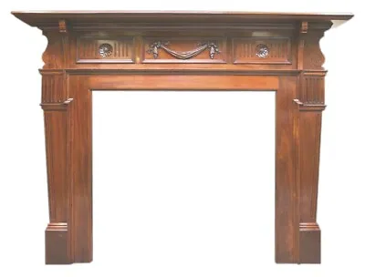 High Quality Fully Restored Antique Edwardian Mahogany Fire Surround • £1450