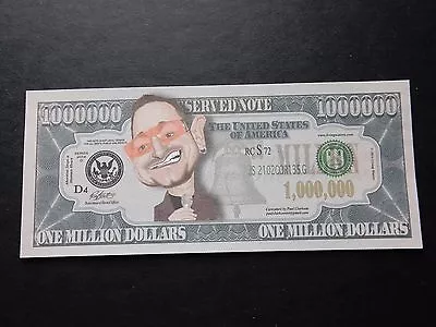 BONO $1 MILLION DOLLAR NOTE Bill Novelty $1000000 Paul David Hewson U2 Music • £1.29