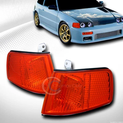 $24.95 • Buy Fits 90-91 Honda CRX SI JDM Style Amber Turn Signal Parking Corner Lights Lamps