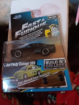 JADA Fast & Furious Build 'N Collect Dom's Dodge Challenger SRT8 New In PackageE • $2