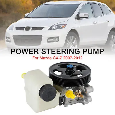 Power Steering Pump W/Pulley & Reservoir Fit Mazda CX-7 07-12 2.3L L4 2.5L RM • $69.91