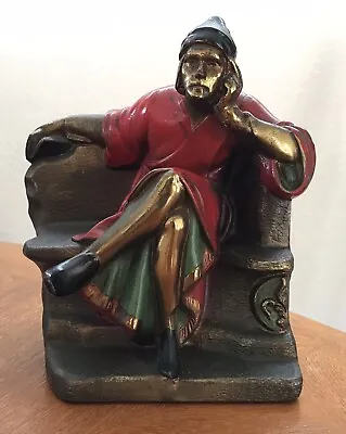 Dante Sitting Polychrome Single Bookend By K & O Mfg • $59