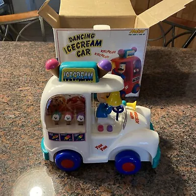 Vintage 1991 Dancing Ice Cream Truck By Metro Toy WHITE Partially Works. • $12