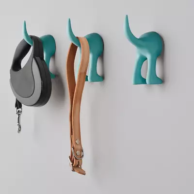 X1 2 3 IKEA BASTIS Dog Tail Wall HOOKs - TURQUOISE Dog Lead Hook U.K DISPATCH • £2.98