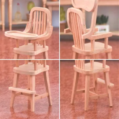 1:12 Dollhouse Miniature Chair Baby Seat Dining Chair Furniture Model Decor Toy • $18.85