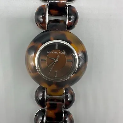 Michael Kors Watch Women Ladies Tortoise Shell Water Resistant New Battery 7.5  • $42.49