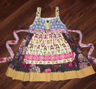 Matilda Jane Platinum Knot Dress Russian Nesting Dolls Size 6 EUC  • $69.99