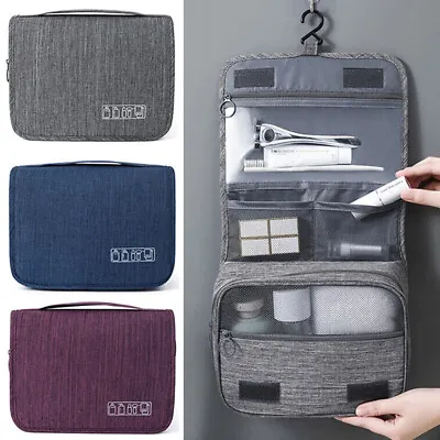 Hanging Toiletry Bag Travel Large Wash Bag For Women Mens Toiletries With Hook • £3.99
