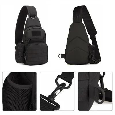 Tactical Sling Shoulder Bag Men Outdoor Sport Hiking Military Crossbody Backpack • $14.99