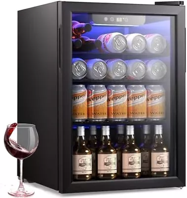 ZAFRO Mini Fridge 100 Cans Compressor Wine Cooler Refrigerator Freestanding • $179.99