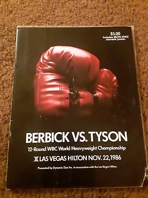 Mike Tyson Trevor Berbick Boxing Program Heavyweight Championship 1986 • $399.99