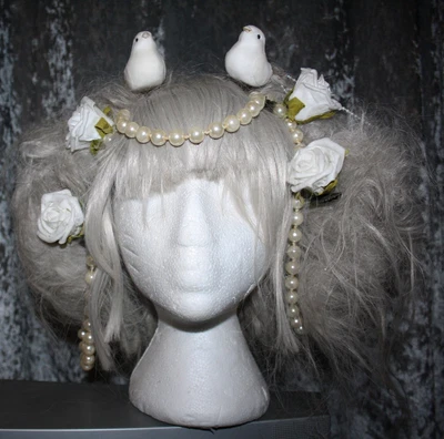 £30 • Buy Arachnia By D'Licious Pearl Dove Bird Rose Fantasy Wig Costume