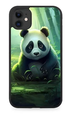 Cartoon Sad Panda Rubber Phone Case In Jungle Forrest Pandas Children Upset DF05 • £15.90