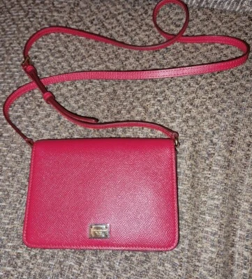 £169.99 • Buy BNWB Dolce And Gabbana Dauphine Red Leather Crossbody Bag W 6.5  L 4.5 