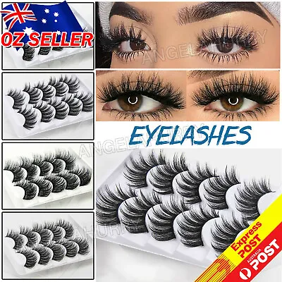 $5.99 • Buy 10x 3D Eyelashes Extension Mink Handmade Natural Thick Eye Lashes NEW