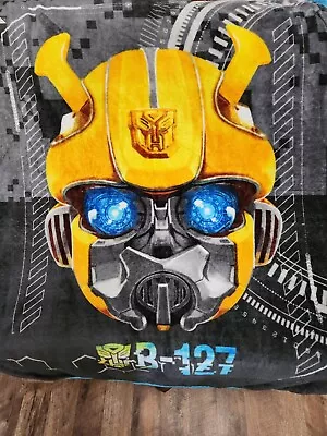 Transformers Bumble Bee Plush Fleece Couch Bed Kid Throw Blanket  • $13.99