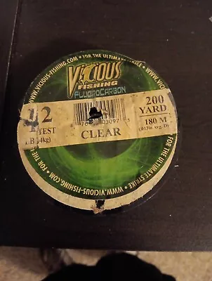 Vicious Fishing 200 Yards 12lb Clear Fluorocarbon (Ruff Label ) • $15