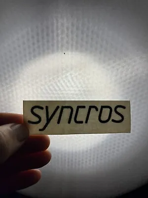 Vintage Black Syncros Mountain Bike Decals. 90mm X 23mm. Reproduction. • $6