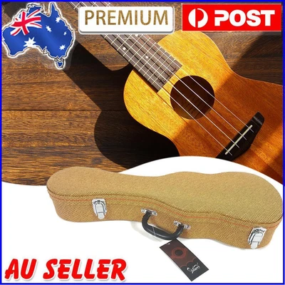 $94.58 • Buy Glarry 26  Top Grade Tenor Leather Ukulele Storage Case For Guitar Parts AU