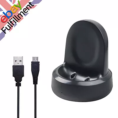 Wireless Charger Dock With 60cm USB Cable For Galaxy Smart Watch Gear S2 S3 R800 • £12.11