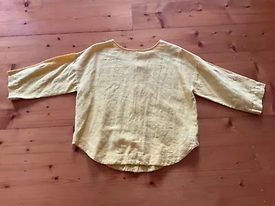 Gorman Boxy Style Bright  Yellow Size 6 Oversized Linen Top. • $19