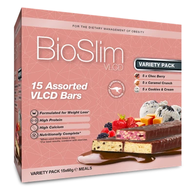 £37.74 • Buy BioSlim VLCD 15 X 60g Bars Variety Pack Choc Berry Caramel Crunch Cookies Cream