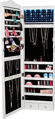 Jewelry Organizer Full Length Mirror With Legs Jewelry Armoire Floor Standing • $53.99