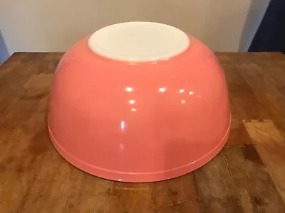 Vintage 1950s Pink Pyrex Large 4 Quart Mixing Bowl 404 Shiny And Smooth • $20