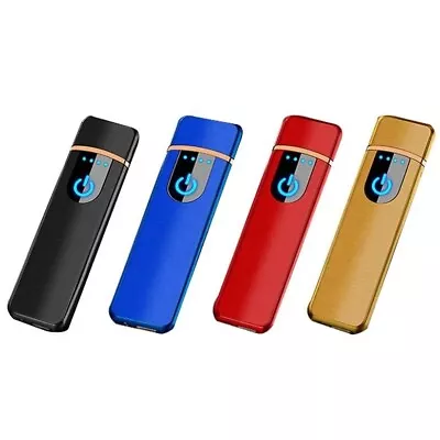 Electronic E-Lighter USB Rechargeable Lighter Touchscreen LED- Gold • $12