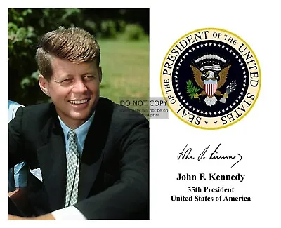 President John F. Kennedy Presidential Seal Autographed 8x10 Photo • $8.49