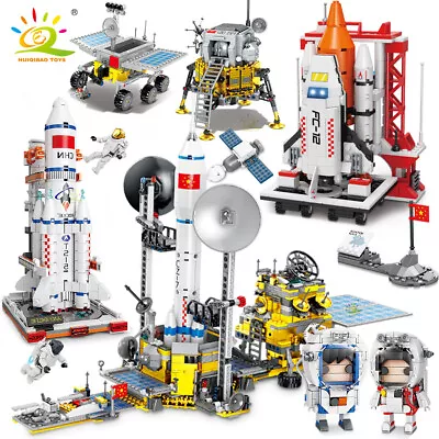 Space Shuttle Launch Center Lunar Lander Spaceship Rocket Model Building Blocks • $63.81