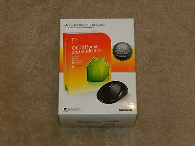 Microsoft Office Home And Student 2010 Software X3 FAMILY PACK W/ WIRELESS MOUSE • $145.34