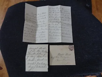 1893 Envelope & Letter  From Enfield To Dunstable Queen Victoria Stamp Ephemera • £1.50