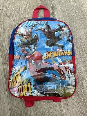 Kids Boys Junior MARVEL SPIDERMAN Backpack School Lunch Bag Rucksack Character • £7.50