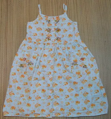 $17.99 • Buy Storybook Heirlooms Girls Aqua Floral Long Sun Dress Size 2T 2 Yrs EUC Cotton