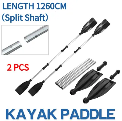 Kayak Canoe Paddle 2 Blade 126cm 3 Position Adjustable Aluminium Split Shaft • $23.89