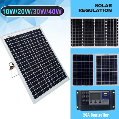 $95.99 • Buy 5W 10W 20W 30W 40W 100W 200W 12V Mono Solar Panel Home Off Grid Charging Power
