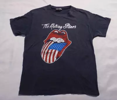 Vintage Rolling Stones 1981 Tour Black Hanes Tee Shirt Large • $150