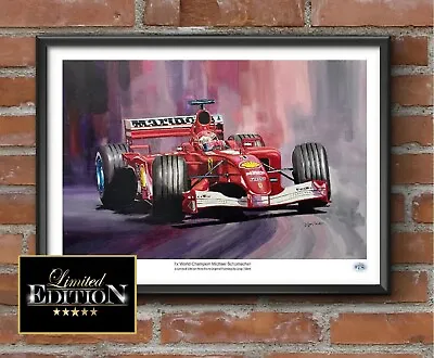 MICHAEL SCHUMACHER Limited Edition Formula One F1 Print By Greg Tillett Size • £34.99