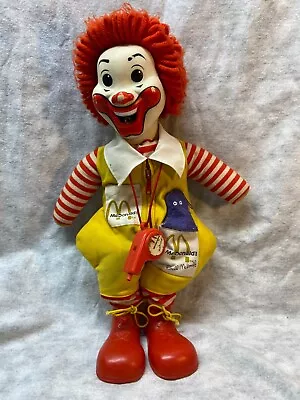 1978 RONALD McDONALD Doll  19  - Hasbro 1978 Vintage W/Whistle & Pocket Grimace • $21