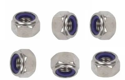 Stainless Steel Nyloc Nuts A2 Nylon Insert Nuts For Bolts M3 M4 M5 M6 M8 M10 M12 • £4.28