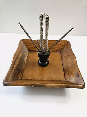 $23 • Buy Vintage 1950's Wood Nutcracker Bowl Dish/Tray Set, With NutCracker & 4 Picks.