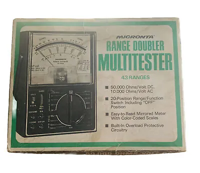 MICRONTA 43-RANGE DOUBLER MULTITESTER 22-204U Radio Shack Tested • $35