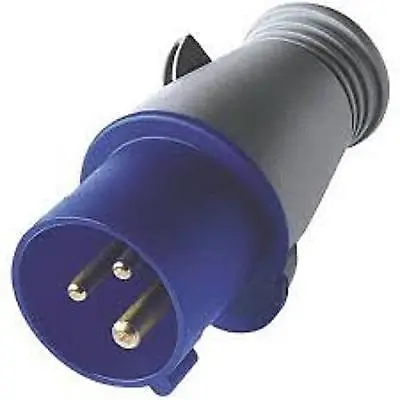 Power Connector IEC 60309 Blue Commando Male 3 Pin Plug 16A 16 Amp 240V • £7.69