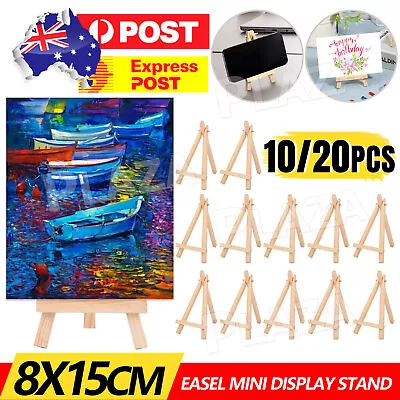 UP TO 20PCS Easel Mini Display Easel Tabletop Canvas Frame Wooden Display Stand • $10.95