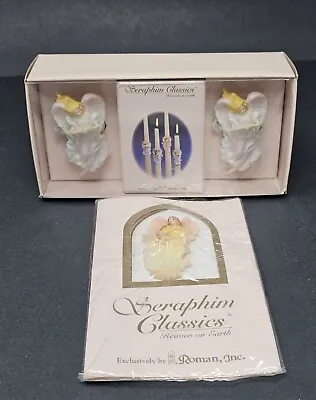 Vintage Seraphim Classics Heaven On Earth  Chloe  Pin & 2 Angel Candle Climbers • $27.95