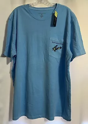 Margaritaville Men’s Aquarius Blue T-shirt W/ Front Pocket Size XL New • $12.50